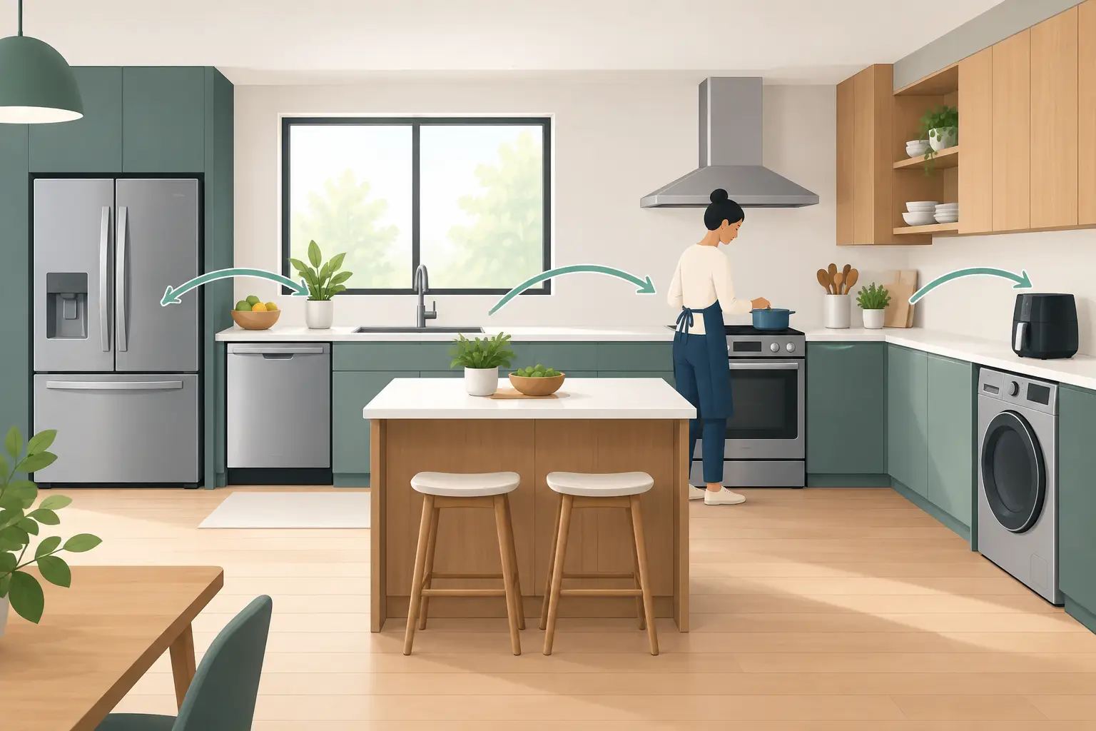 Smart Appliance Placement for Better Workflow